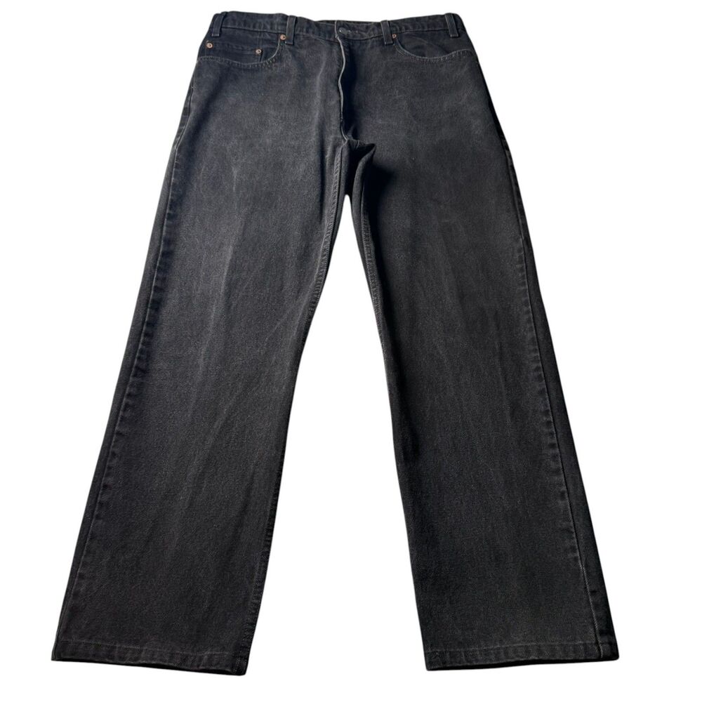 Vintage 1998 Levi’s 505 Black Denim Jeans Men’s 38x32 Regular Fit Straight Leg